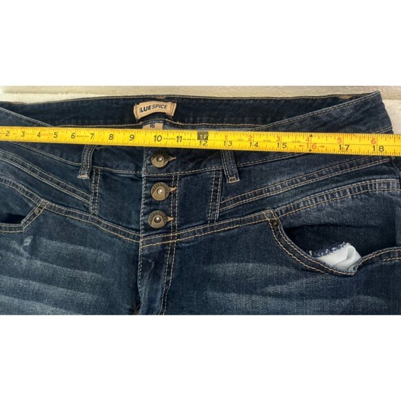 Blue Spice Blue Skinny Jeans Womens Plus Size 16 Distressed - Picture 5 of 10